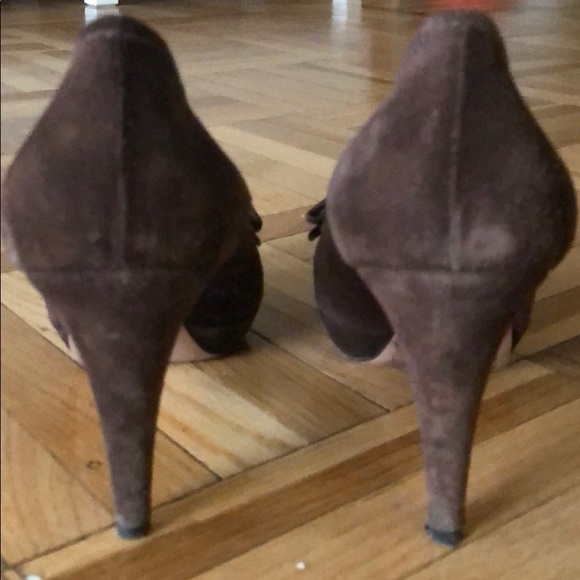 Prada Brown Suede Heels - Picture 4 of 4
